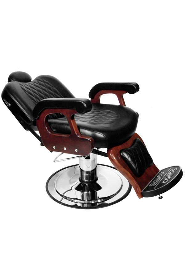 Commander II Barber Chair - Reclining Back with Synchronized Kick-Out Footrest