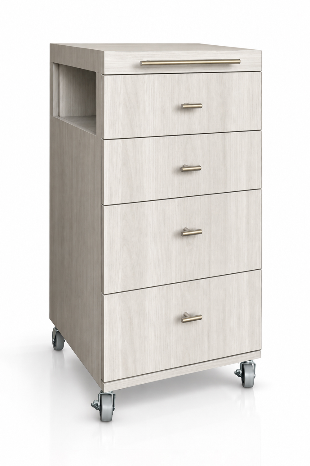 Cart with side open storage
