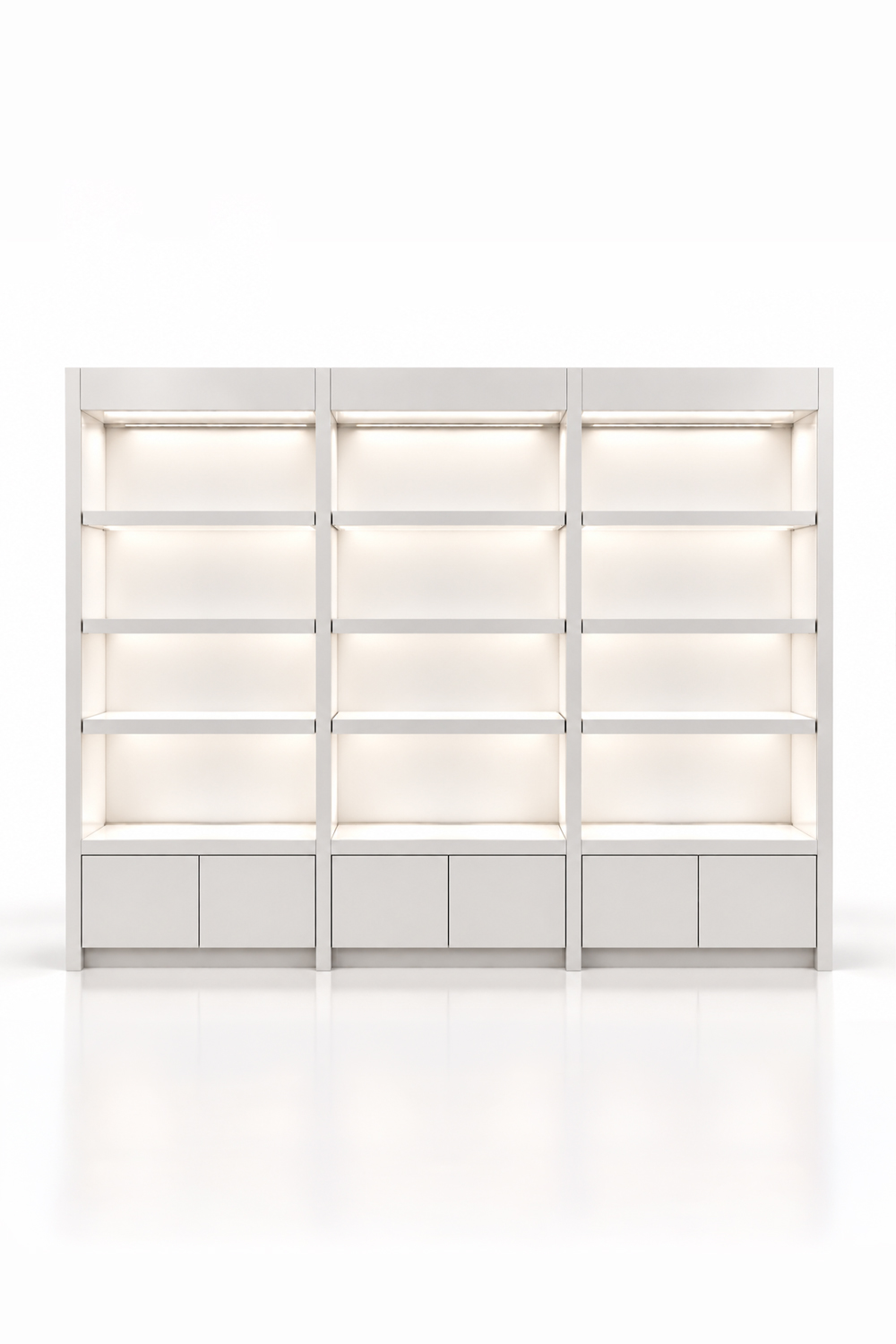 ILLUMINATED Retail Display - 108W Triple Bay