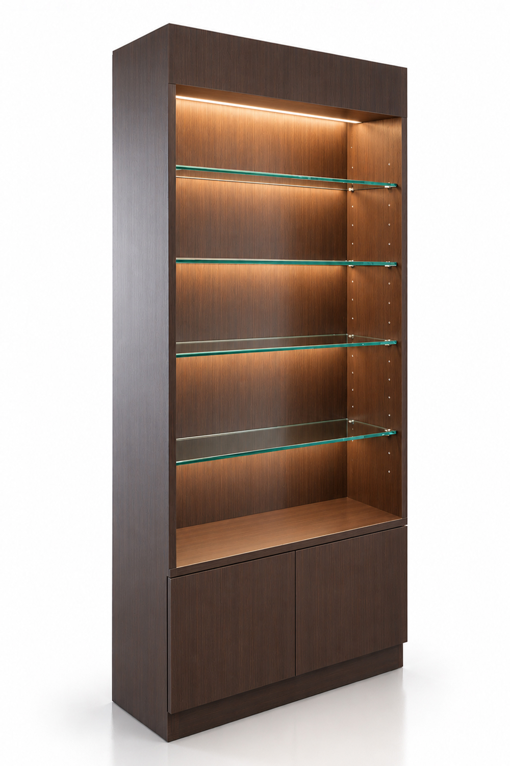 Retail Display with Glass Shelves