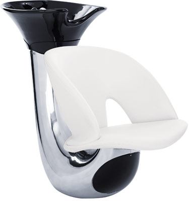 ALLUMINIUM VICKY Backwash Unit with Black Basin