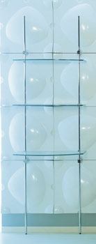 RAIL Furniture Accessories Wall Display Four Glass Shelves 70cm