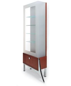 IDRINETTE Display Cabinet Wood/Aluminum with Low Part Door