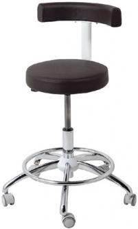 PIVOT  Beauty Chair  Stool ,With Chrome Plated Base with Footrest