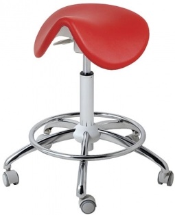 HARLEY Beauty Chair  Stool , Comfort, Chrome Plated Base with Footrest