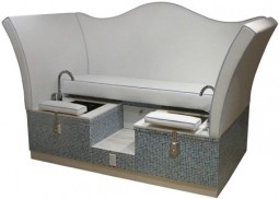 Glass Tile Loveseat Pedicure bench