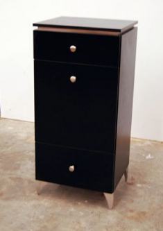 Styling Station Side Cabinet with Metal Feet