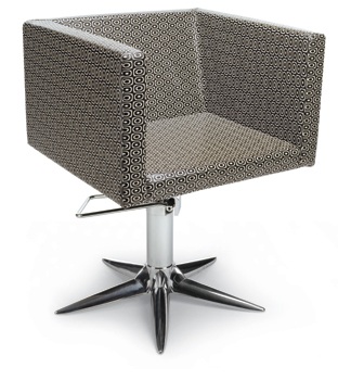 KUBIKA PARROT  Salon Chair, with Aluminum Swivel Base