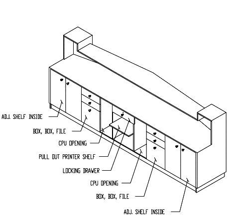 North Shore Reception Desk 144: Design X Mfg | Salon Equipment, Salon ...